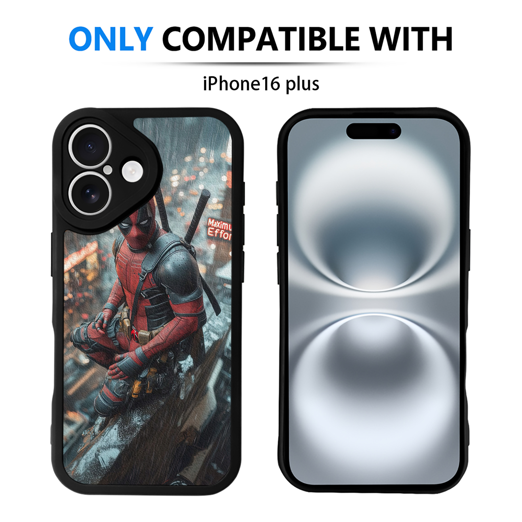 （画像用） Deadpool デッドプール 【iPhone 16シリーズ対応】シリコンスマホケース（レザー調） 材質：シリコン